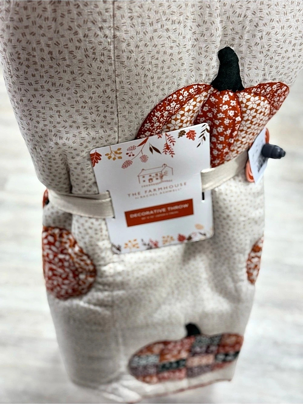 The Farmhouse by Rachel Ashwell Harvest Pumpkin Throw Blanket NWT